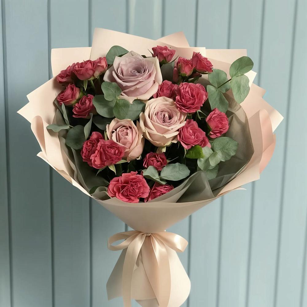 Букет цветов из: Гвоздики и Розы в Белозерске