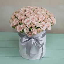 Цветочная композиция из Розы в шляпной коробке #REPLACE_PRED# Белозерске