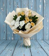 Букет цветов из:  Розы и Хризантемы #REPLACE_PRED# Белозерске