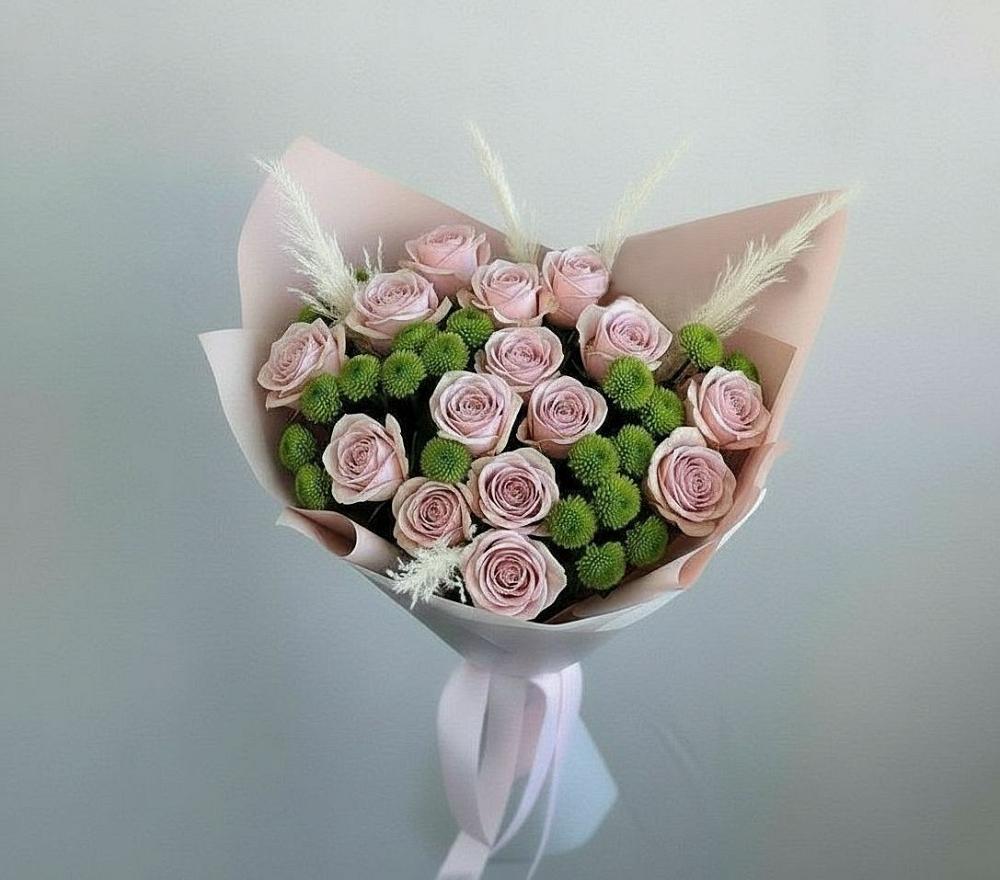 Букет цветов из: Розы и Хризантемы в Белозерске