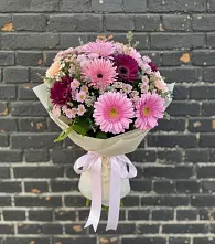 Букет цветов из:  Герберы и Хризантемы в Белозерске